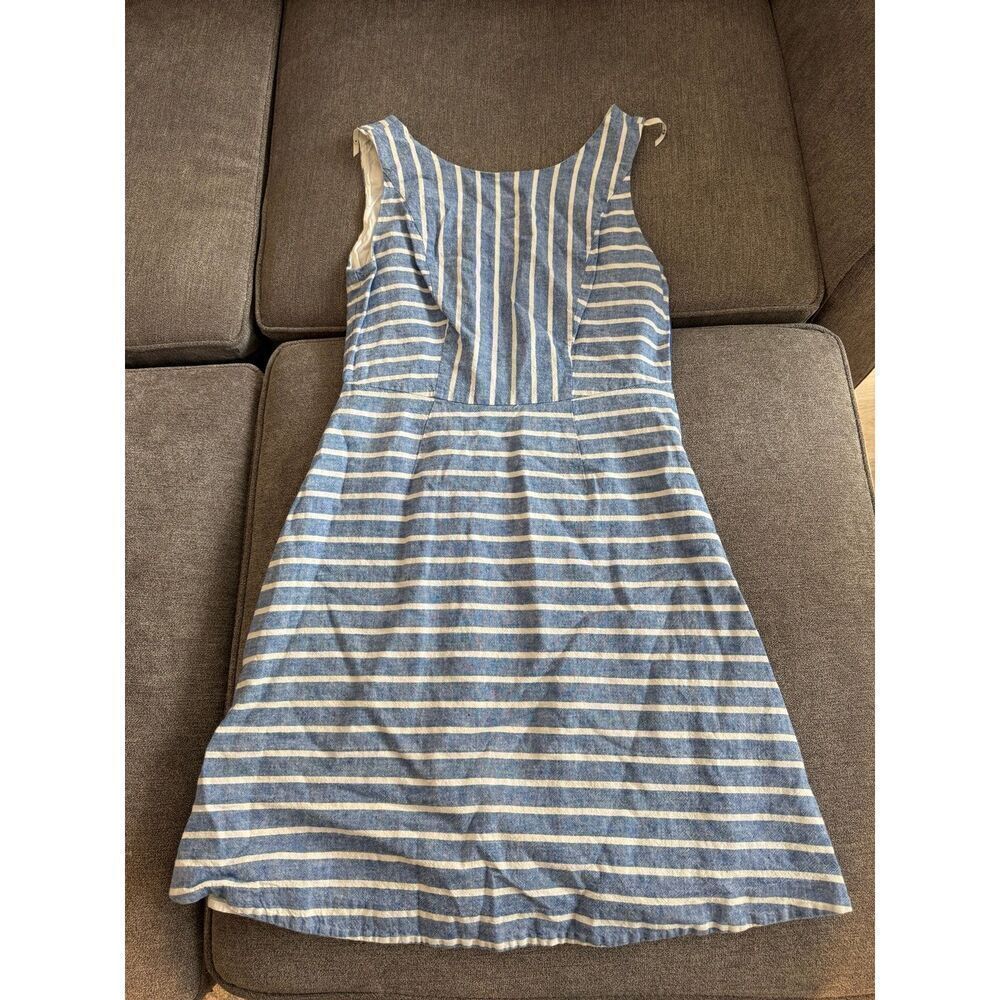 Vineyard Vines Navy Blue Striped Dress Size 0 - Picture 2 of 3